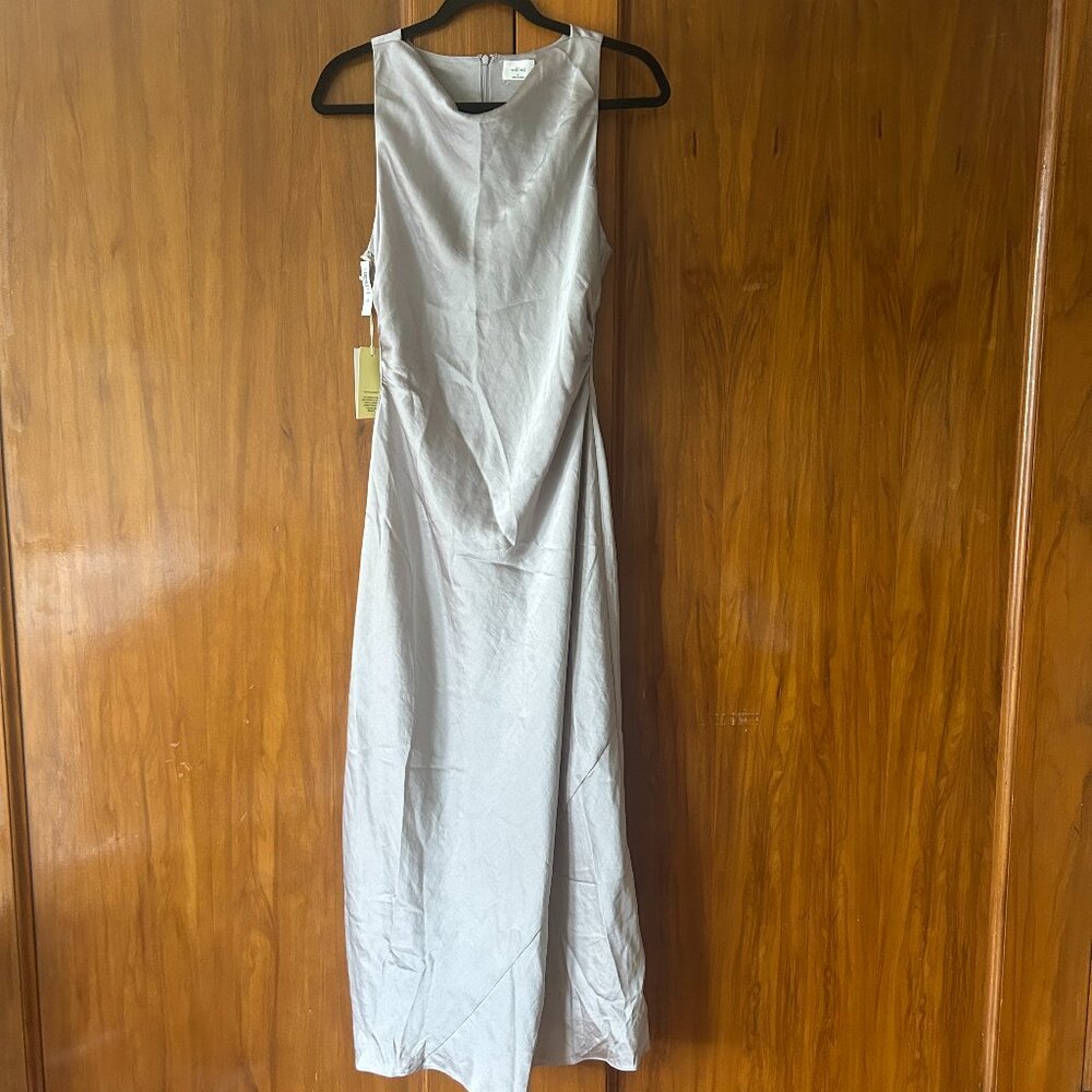 Aritzia Wilfred Portrait Satin Dress- Ashen